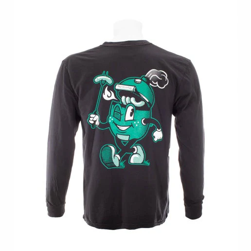 Black Winking Mr. EGGhead Long Sleeve T-Shirt